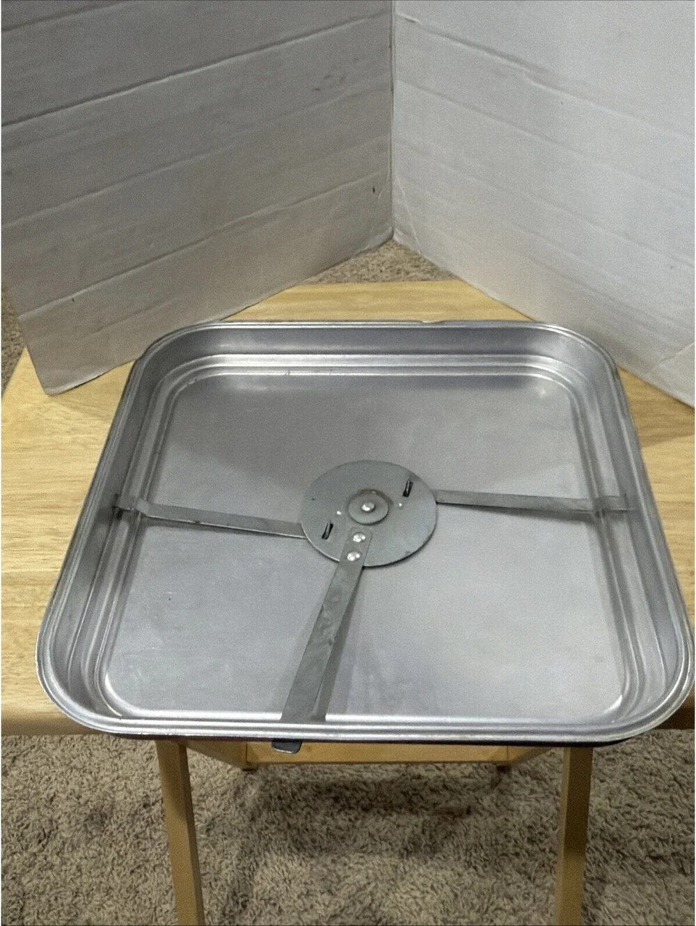 Vintage Mirro 11x11x8 Aluminum Square Cake Pan Slide Lock on Rose/Copper Lid
